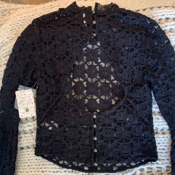 NWT Free People Kiss and Bell Sleeve Top XS - Picture 8 of 8